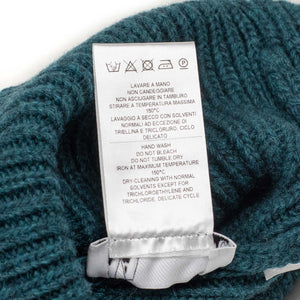 Aasmara wool beanie hat in teal wool mix
