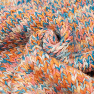 Chamula handknit sweater in mixed heather pastels merino wool (restock)