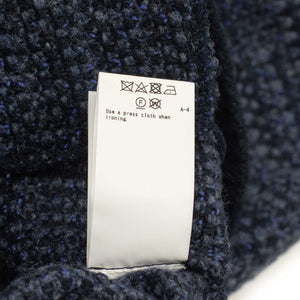 V-neck cardigan in navy and indigo wool mix