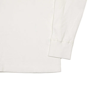 Rollneck t-shirt in white ribbed cotton jersey