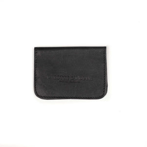 Double card holder in black Suportlo calf leather