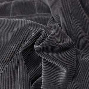 Pleated easy pants in grey Brisbane Moss cotton corduroy (restock)