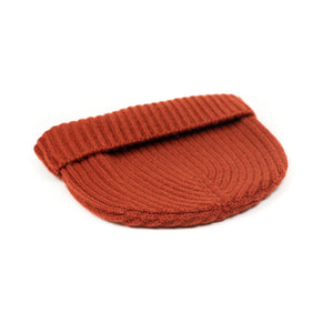 Ribbed hat in Harissa 4-ply pure cashmere