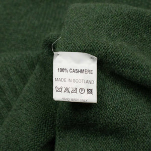 Mockneck sweater in moss green 4-ply cashmere