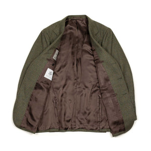 x Sartoria Carrara: Sport coat in exclusive Fox Bros green & brown glencheck flannel (10th anniversary capsule)
