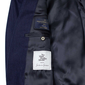 x Sartoria Carrara: Sport coat / blazer in navy herringbone flannel