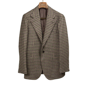x Sartoria Carrara: Sport coat in brown and green gunclub Fox Tweed
