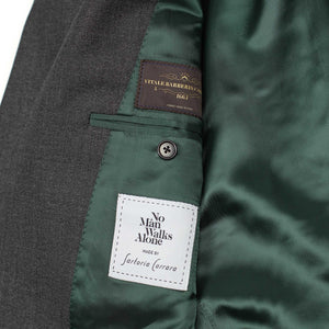 x Sartoria Carrara: jacket in Drapers "Five Stars / Superbio" grey nailhead wool (separates)