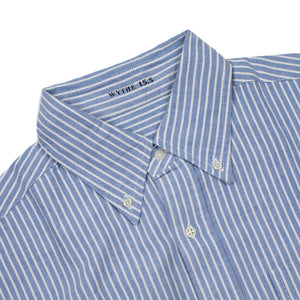 Classic oxford cloth button-down shirt in blue/white stripe