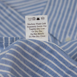 Classic oxford cloth button-down shirt in blue/white stripe