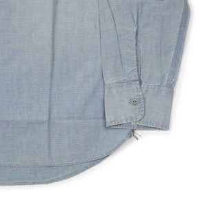 Work shirt in sun-faded indigo cotton chambray (restock)