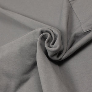 Soft cotton crewneck pocket tee in mid-grey