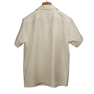 Chintan shirt in natural khadi with hand-embroidered floral motifs