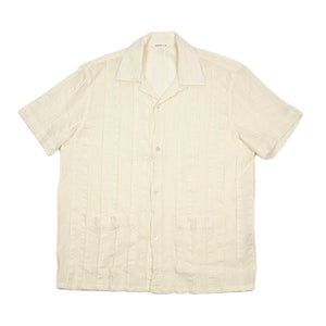 Cabana Shirt in natural rope embroidered cotton