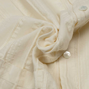 Cabana Shirt in natural rope embroidered cotton