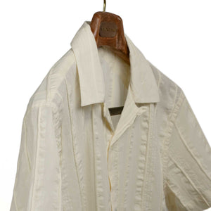 Cabana Shirt in natural rope embroidered cotton