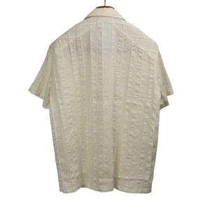 Cabana Shirt in natural rope embroidered cotton