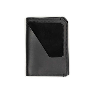 Papa passport wallet in Noiret black veg tanned leather