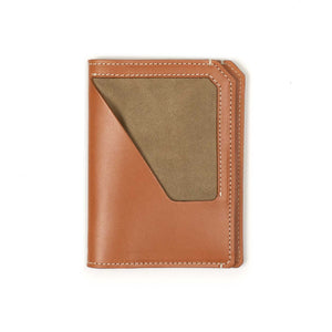 Papa passport wallet in tan veg tanned leather