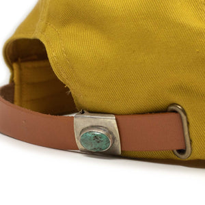 Team Hat in Old Gold with sterling silver and turquoise Totem buckle