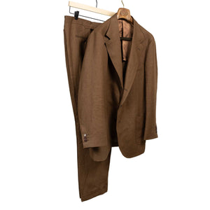 x Sartoria Carrara: ultra-light unlined jacket in Drapers tobacco brown linen (separates)