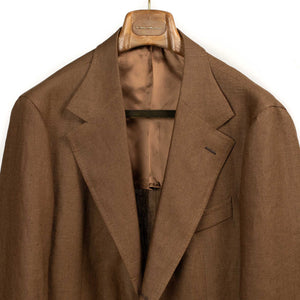 x Sartoria Carrara: ultra-light unlined jacket in Drapers tobacco brown linen (separates)