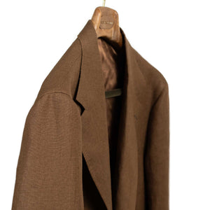 x Sartoria Carrara: ultra-light unlined jacket in Drapers tobacco brown linen (separates)