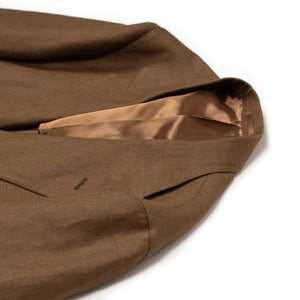 x Sartoria Carrara: ultra-light unlined jacket in Drapers tobacco brown linen (separates)