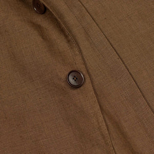 x Sartoria Carrara: ultra-light unlined jacket in Drapers tobacco brown linen (separates)