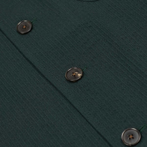 x Sartoria Carrara: chore jacket in dark green wool "seersucker"