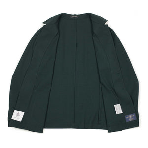 x Sartoria Carrara: chore jacket in dark green wool "seersucker"