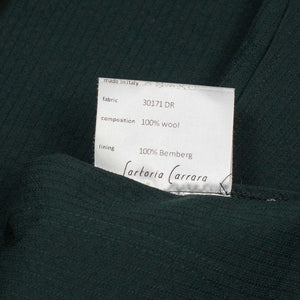 x Sartoria Carrara: chore jacket in dark green wool "seersucker"