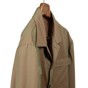 x Sartoria Carrara: belted field jacket in classic tan wool Solaro