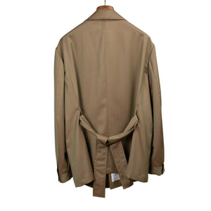 x Sartoria Carrara: belted field jacket in classic tan wool Solaro