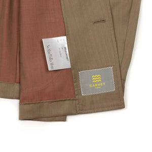 x Sartoria Carrara: belted field jacket in classic tan wool Solaro