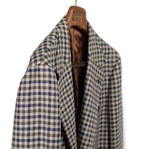 x Sartoria Carrara: unlined sport coat in Marling & Evans wool silk linen guncheck