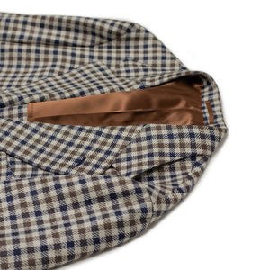 x Sartoria Carrara: unlined sport coat in Marling & Evans wool silk linen guncheck