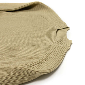 Crewneck sweater in beige pima cotton