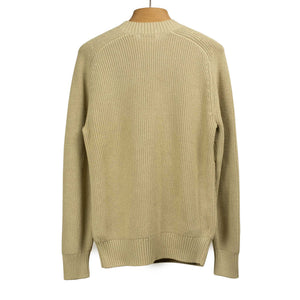 Crewneck sweater in beige pima cotton