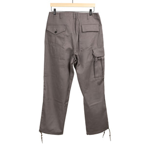 Tanker cargo trousers in faded brown cotton twill