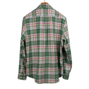 Olissipo shirt in green, purple, and orange plaid cotton flannel