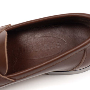 Aurland penny loafer in oak brown calf (restock)