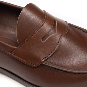 Aurland penny loafer in oak brown calf (restock)