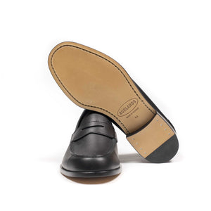 Aurland penny loafer in black calf (restock)