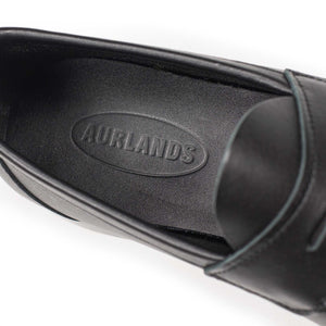 Aurland penny loafer in black calf (restock)