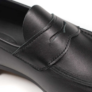 Aurland penny loafer in black calf (restock)