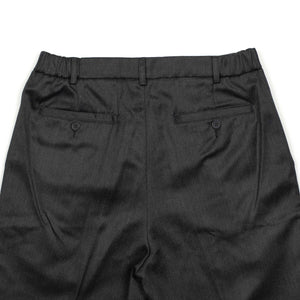 Pleated easy trousers in charcoal wool