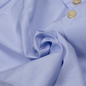 Hand-sewn pale blue end-on-end cotton shirt, spread collar (restock)