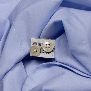 Hand-sewn pale blue end-on-end cotton shirt, spread collar (restock)