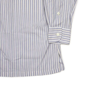 Come Up To The Studio shirt in cream, blue and white 4-season poplin